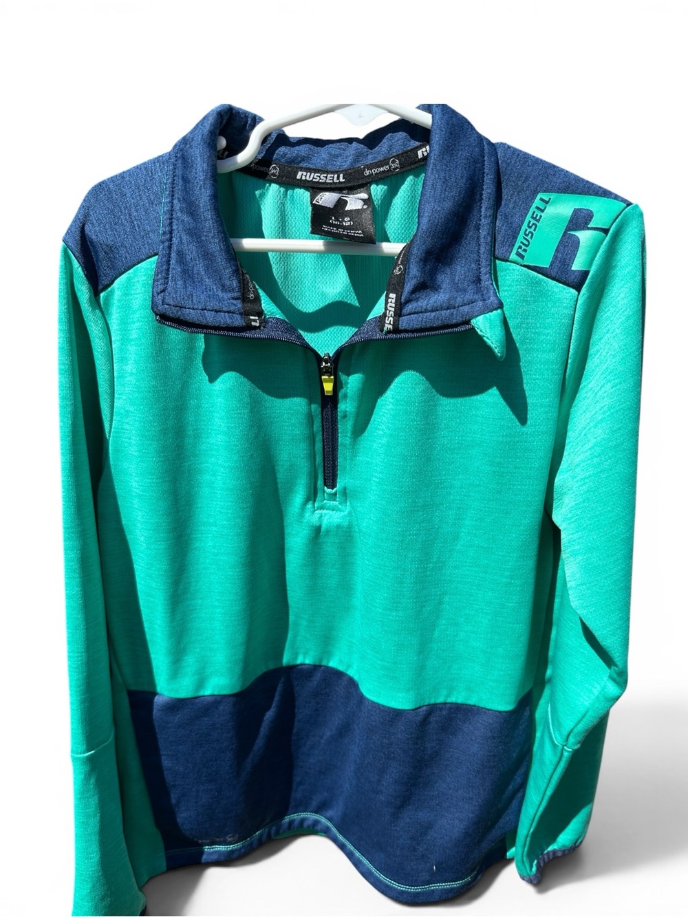 Boy’s Russell  Athletic Quarter-Zip Top -‎ Teal & Navy